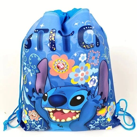 Disney Stitch Drawstring Backpack Pouch Perfect for School, Travel & Gifts - Picture 1 of 3